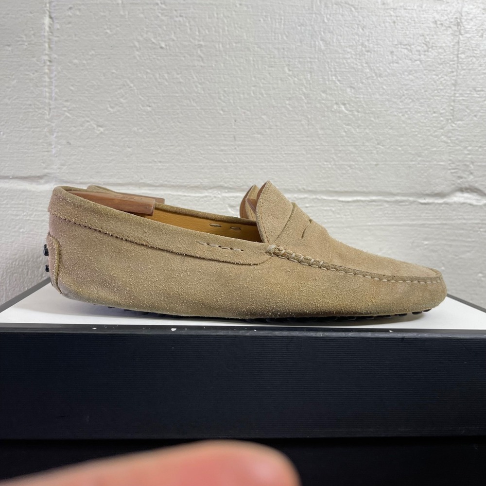 Tods Gommino Brown‎ Suede Driving Penny Loafers Moccasins Slip On Men's 7.5-8 US